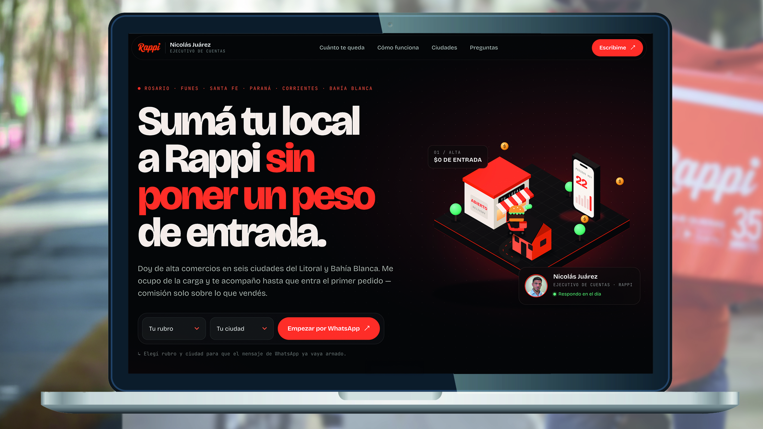 Rappi - landing de captación